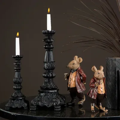 ljusstake-barock-brunsvart