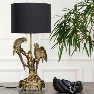 guldbrun-lampfot-med-fåglar