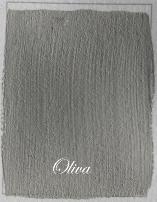 Handmålat Färgprov Oliva - Ljusgrön - Kalklitir