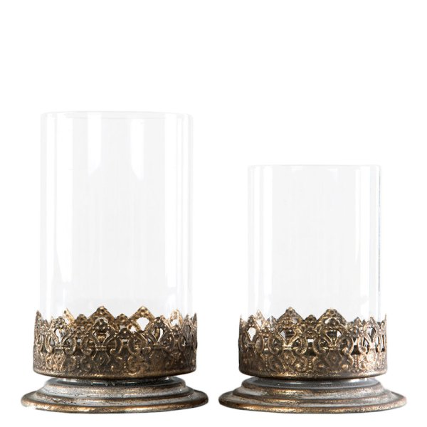 Candle lantern Empire, 2-set, golden brown - A lot decoration