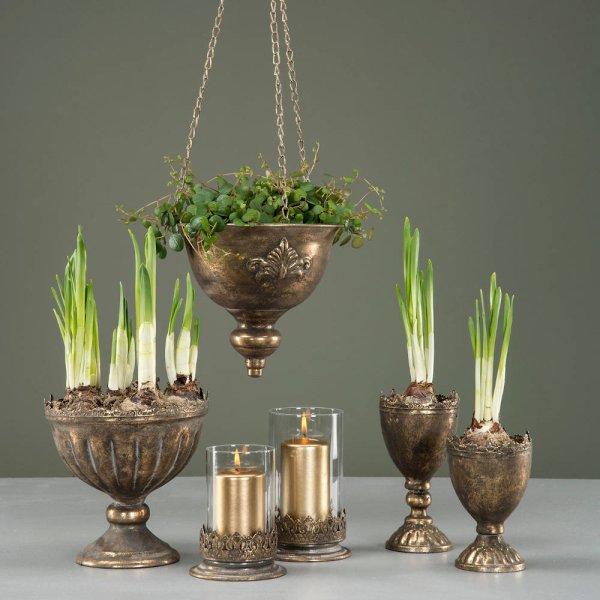 Candle lantern Empire, 2-set, golden brown - A lot decoration