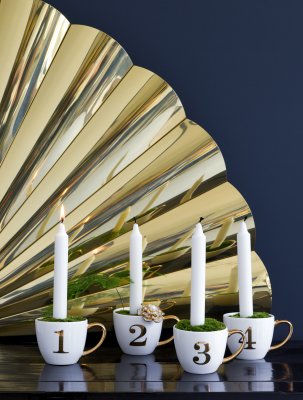 Pappersstjärna Origami, silver, 6- pack - Gate Noir