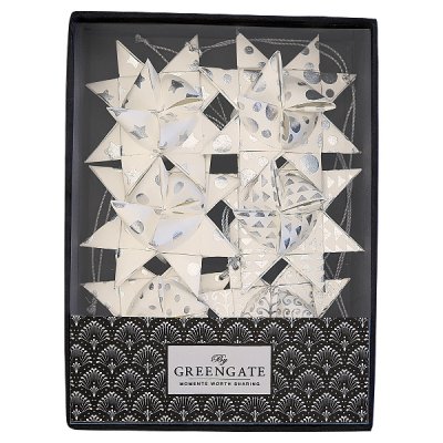 Pappersstjärna Origami, silver, 6- pack - Gate Noir