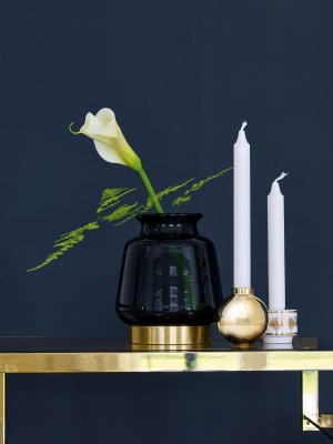 Elvina Candle holder Ball, gold - Gate Noir