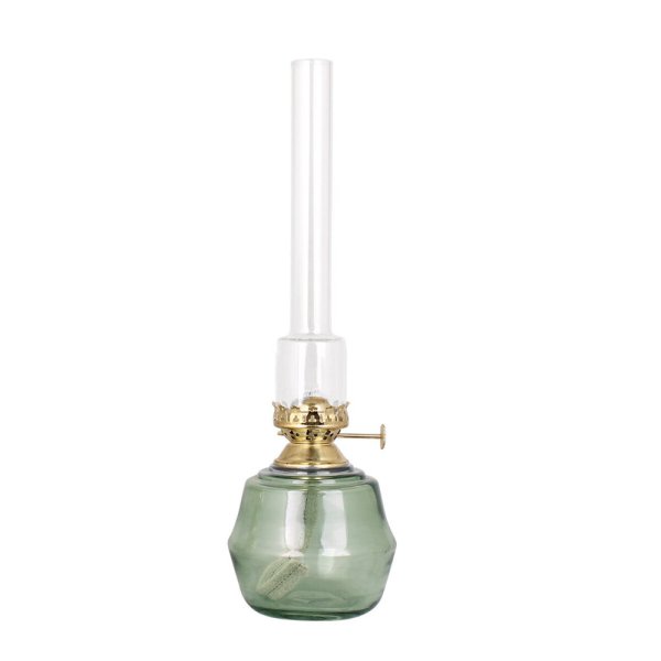 Fotogenlampa Majken, H32,5 cm, Grön & Mässing - Strömshaga