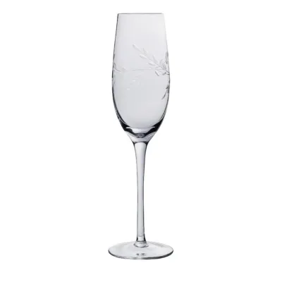 Elegant slipat champagneglas i serien Lorraine från Miljögården för vackra dukningar.