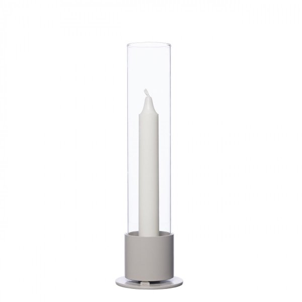 Ljusstake Cylinderglas, Naturvit & Klar - ERNST