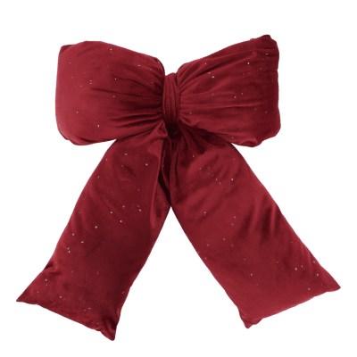 Christmas Decoration Bow in Velvet Cherry - Chic Antique