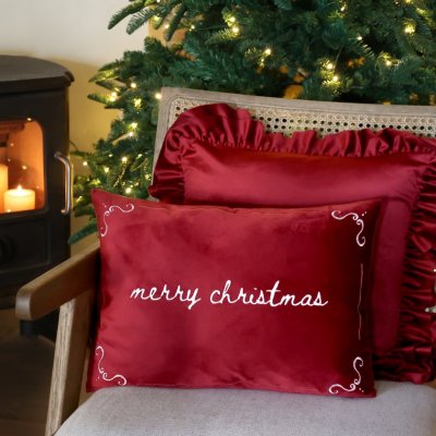 Cushion cover Aix Merry Christmas Cherry - Chic Antique