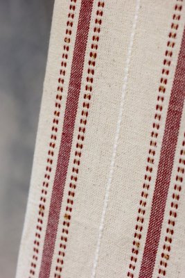 Kitchen Towel Aix Christmas Stripes Linen and Red - Chic Antique