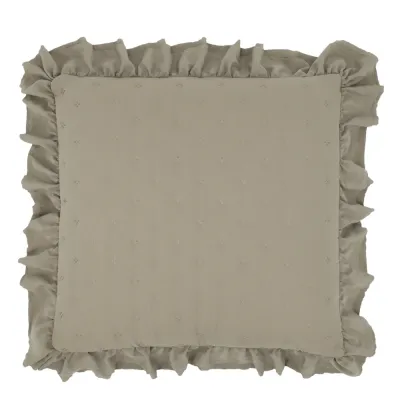 Frilagd produktbild på ljusbrunt quiltat kuddfodral Aix 50x50 cm från Chic Antique