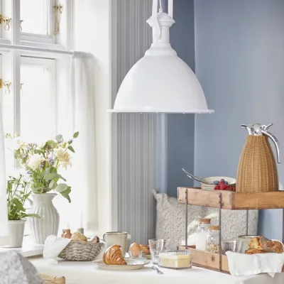 Thermos on serving tray on the kitchen table - Ib Laursen