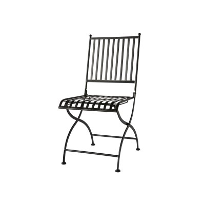 Svart hopfällbar stol Venice i metall från Wikholm Form 2-pack