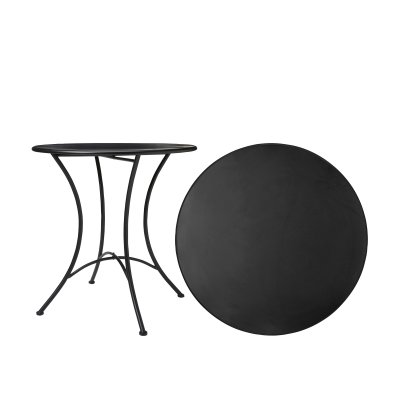 Runt svart metallbord Amalfi från Wikholm Form för trädgård