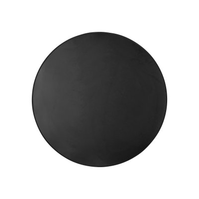 Svart trädgårdsbord i metall 70 cm diameter cafébord