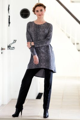 Jersey dress Alli warm grey - GreenGate