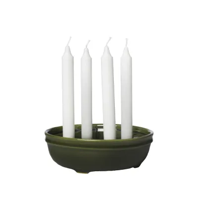 adventsljusstake-i-glaserat-mörkgrönt-stengods