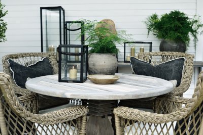 Armchair Marbella, incl. cushion, vintage - Artwood