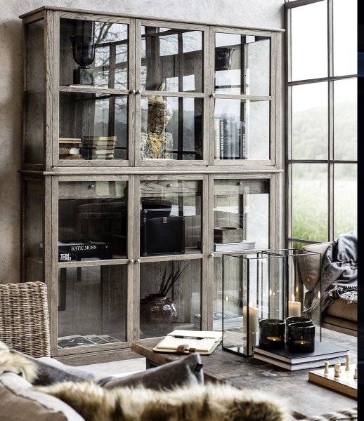 Denver French Cabinet Weathered Oak - Artwood