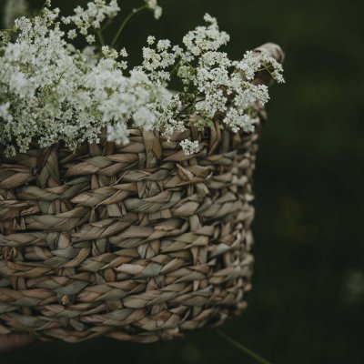 Basket Tegnaby, natural, medium - Storefactory