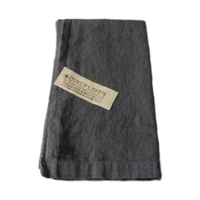 Löpare Lovely Linen, 45x150 cm, dark grey - Kardelen
