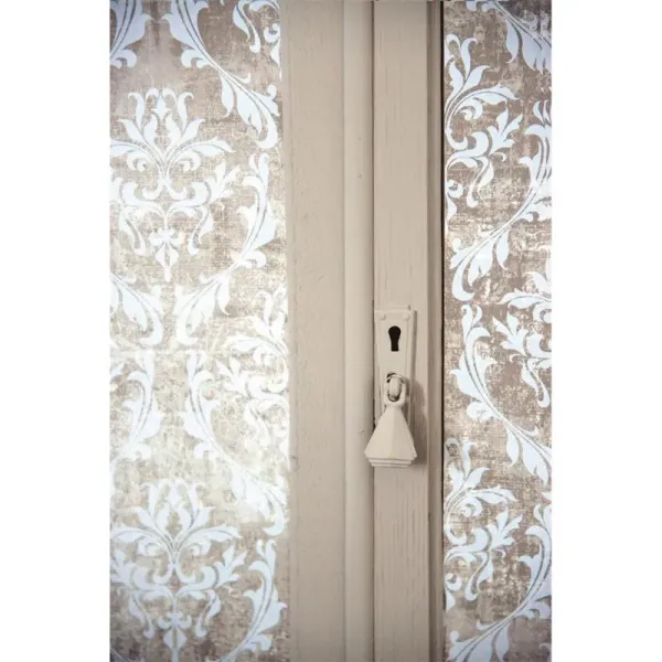 Wallpaper, small Medallion, beige - Vintage Paint