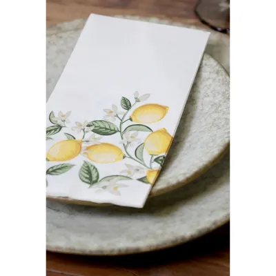 Detail of the colorful cirton motif on Chic Antique's napkins.