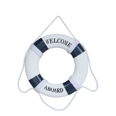 dekoration-livboj-welcome-aboard-vit-och-marinblå