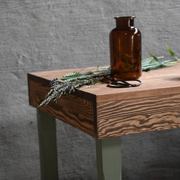Decor table, L200 cm, Lin brown & Green - Artwood