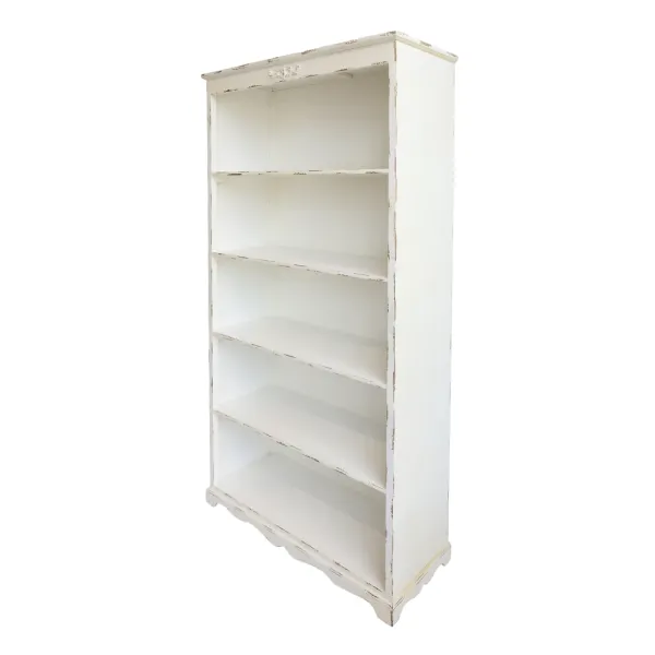 Bookshelf Jacqueline in antique creme with a worn patina from Chic Antique.