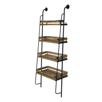 black-metal-shelf-for-wall-with-wooden-baskets