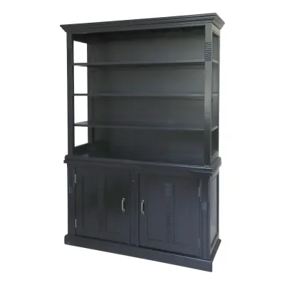book-shelf-in-black-wood-with-open-shelves-and-doors-underneath