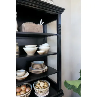 book-shelf-in-black-wood-with-open-shelves-and-doors-underneath