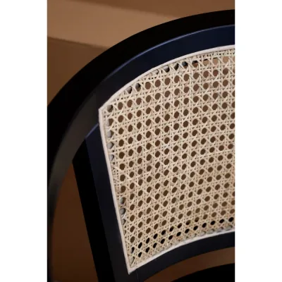 black-swivel-chair-in-wood-and-rattan