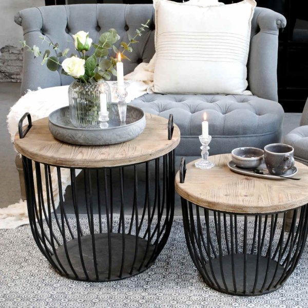 Fransk Soffa Linne, grå - Chic Antique