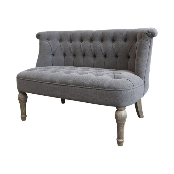 Fransk Soffa Linne, grå - Chic Antique