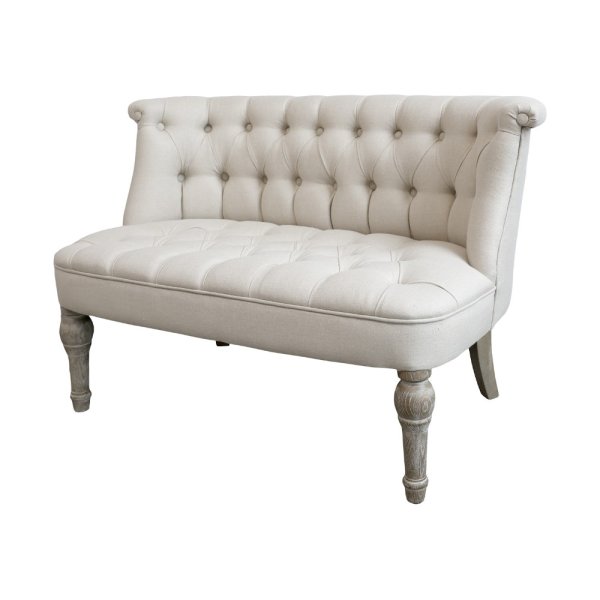 French sofa, linen fabric - Chic Antique