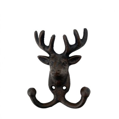 hook-double-cast-iron-deer