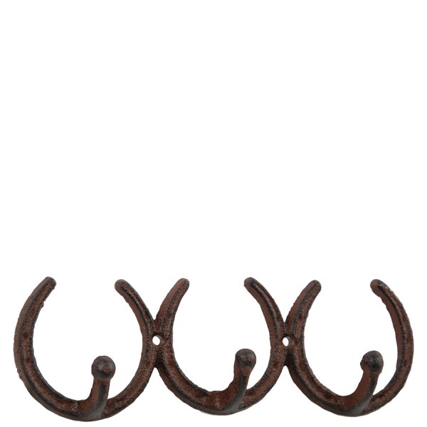 Hook strip Horseshoe, Antique brown - Miljögården