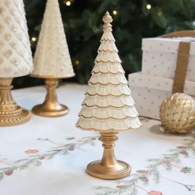 julgran-noël-h23,5 cm-antikcreme-och-guld-från-chic-antique