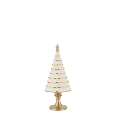 julgran-noël-h23,5 cm-antikcreme-och-guld-från-chic-antique