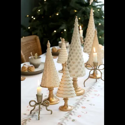 julgran-noël-h23,5 cm-antikcreme-och-guld-från-chic-antique