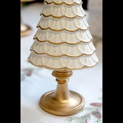 julgran-noël-h23,5 cm-antikcreme-och-guld-från-chic-antique