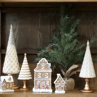 julgran-noël-h23,5 cm-antikcreme-och-guld-från-chic-antique