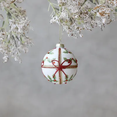 julgranskula-rosett-creme-och-röd-från-chic-antique