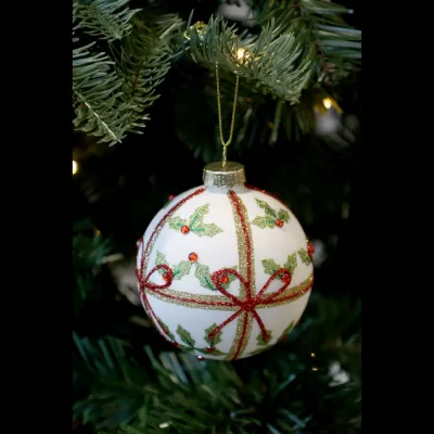 julgranskula-rosett-creme-och-röd-från-chic-antique