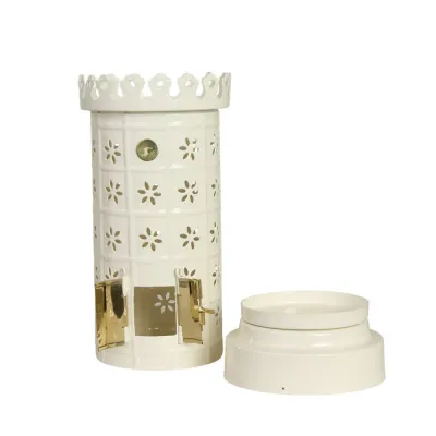 tea light-lantern-tile-stove-white-brass