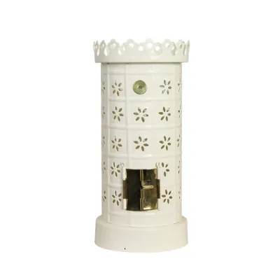 tea light-lantern-tile-stove-white-brass