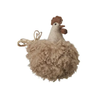 Fluffy rooster in brown from Wikholm Form