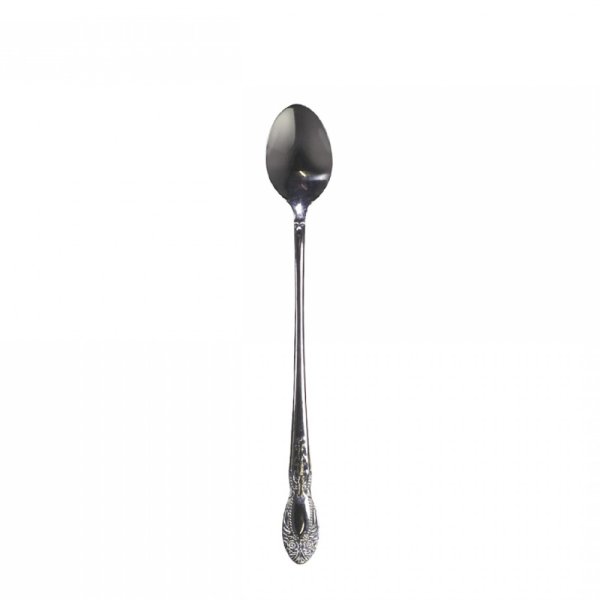 Latte spoon with decor, silver - Chic Antique